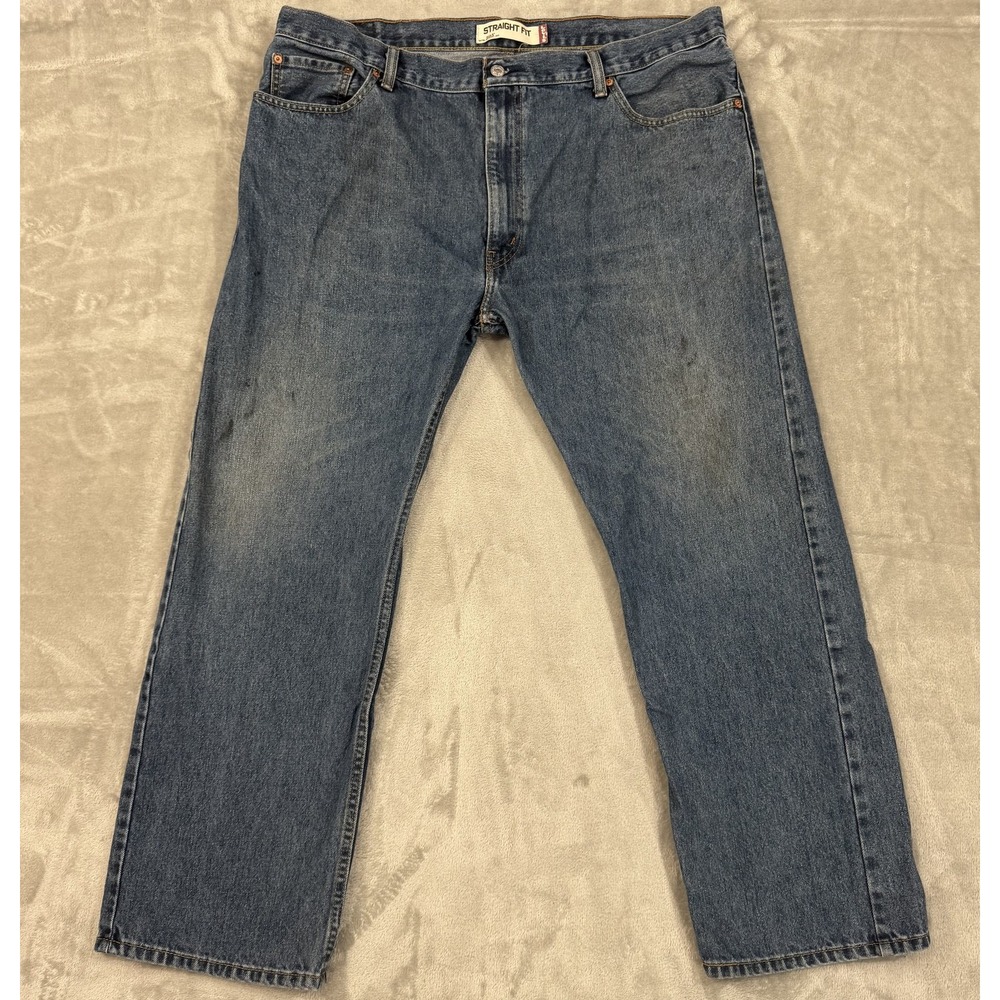 Levi's 505 Jeans Mens 42x30 Blue Medium Wash Regular Straight 100% Cotton Denim